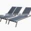 stainless steel in PVC fabric double sun lounger
