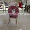 Luxury stainless steel Wedding Chair Pink Color Funiture