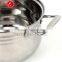 Hot Selling 3pcs Stainless Steel Pot / Soup Pot kitchen cookware With Glass Lid