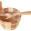 Durable Wooden Sauna Scoop & Bucket Made in Factory