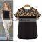 Fashion chiffon blouse Women Tops with Leopard
