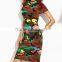 Guangzhou Clothing OEM Multicolor Sheath Polyester And Spandex Camo Print Dress