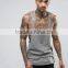 Xinlan High Quality New Design Summer Custom Dark Grey Gym Wear Comfortable 100% Cotton Casual Men's Sport Tank Tops