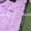 Myfur Lavender Color Dyed Raccoon Fur Hooded Ladies Parka With Fur Lining