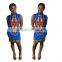 Walson Women Traditional African Print Fitted Dashiki Bodycon Dress