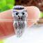 Owl Rings Animal Wrap Rings Silver Plated Jewelry Adjustable Retro Ring Resizable