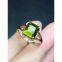 Neffly fashion nature tourmaline18k gold diamond ring