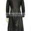Men's Black Matrix Movie Neo Real Leather Trench Coat Jacket