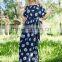 mommy and me maxi dresses custom cotton blue small flower print fabric new dresses