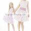 clothes for mother and daughter belt dot print short woman casual dress