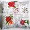 New Design Decorative Rose And Wooden Grain Pattern Seat Cushion