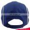 Customize dry fit 100%polyester 4 panel low crown sports cap blue blank baseball caps