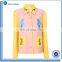 2017 New Style Custom Pink And Yellow Virgin Wool Blend Seahorse Embroidery Fitted Jacket For Women