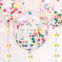 High Quality 18inch Transparent Balloon with Colorful Confetti Party Decoration Baby Shower Supplies Latex Balloon