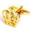 High Quality Gold Crown Cufflinks for Mens