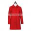 Korean Fashion Single Breasted Long Red Winter Coat