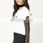 CK010 Top Sellers Long Sleeve Round Neck Raw-cut Top for Women
