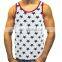 2017 High Quality Summer Men American Flag Loose Tank Top Shirt