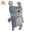 Plush lovable grey fabrics bear soft stuffed toy