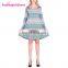 Free Samples Long Sleeve Print Floral Christmas Party Wear Christmas Women Dress