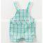 T-BJ004 China Manufacturer One-Piece Cotton Plaid Romper Baby Jumpsuits