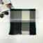 New herringbone jacquard black and white plaid scarf