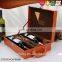 Custom High-class PU Leather Wine Bottle Packaging Gift Box with Handle