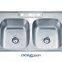 Top Mount Stainless Steel Kitchen Sink with Satin Finish (910-1)