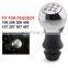 Car modification gear shift knob chrome 5-speed gear shift handle for Peugeot 106 206 306 406 107 207 307 407