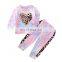 Autumn 2020 new children's Suit Girls leisure sports print 2-piece set