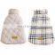 Warm Fashionable pet winter clothes Cozy Waterproof Windproof Reversible British Style Plaid Dog Vest Winter Coat