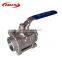 3pc stainless steel butt welding ball valve dn40