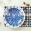 Jingdezhen ceramic tableware set household blue and white blue color western steak plate