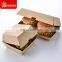 Custom Design Printed Cardboard Packing Kraft Paper Burger Box Food & Beverage Packaging Disposable UV Coating Varnishing Accept
