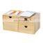 Mini Bamboo Desk Organizer Tabletop Cosmetic Storage Organization for Office or Home (3 Drawer with Big Drawer)