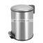 Hot selling stainless steel household recycle kitchen trash can with soft closing hotel 3L 5L pedal bin