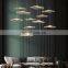 Modern LED Pendant Light Nordic Ceiling Hanging Lamp For Living Room Villa Hollow Staircase Lotus Leaf Chandelier