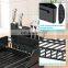 Dish Drying Rack, Kitchen Small Dish Drainer, Durable Stainless Steel Dish Rack with Wine Glass Rack and Drainboard