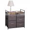 Square Mirror Faux Nightstand With Leather Nightstands And Chests