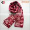 2016 Girl christmas knitted scarf, snowflake & deer scarf for new year, deer printed scarf