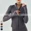 Custom Slim Fit Coat Fleece Wamth Coat Gym Fitness Wear Zipper Long Sleeve Thumb Hole Sports Jacket Women Yoga Jacket