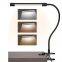 Lampe de bureau LED avec pinces, lumière réglable en 3 modes, lampe de bureau pour architecte à bras pivotant avec adaptateur USB