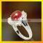 New model silver ring with shiny zircon fashion cheap wedding ring