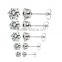 Fantasy Olivine+Clear Color Cubic Zirconia 316L Hypoallergenic Stainless Steel Stud Earring Jewelry Earrings Set 10Pairs/Bag