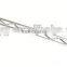With Clips 460mm Wide Chrome Adjustable Trolley Handle