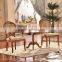 Foshan good price solid wooden coffee table three legs round tea table furniture