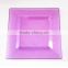 9.5'' Disposable Crystal Plastic Square Plate