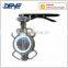 PTFE Seated or EPDM seated Stainless Steel Butterfly Valve
