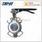 250PSI Green Color Wafer SS304 SS316 Disc Butterfly Valve Hydraulic