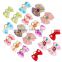 Dog Pet Cat Puppy Hair Bows Mixed Colors Grid Dots Mixed Designs Rubber Band Wholesale Pet Gifts